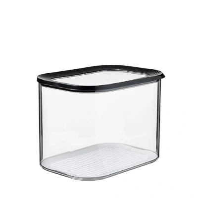 Abbildung von Mepal Transparente Vorratsdosen mit Deckel XL Lebensmittelbehälter Rechteckige Küchenorganizer &amp; Aufbewahrungsbox aus Kunststoff Vorratsbehälter Luftdicht Stapelbar 4500 ml Black