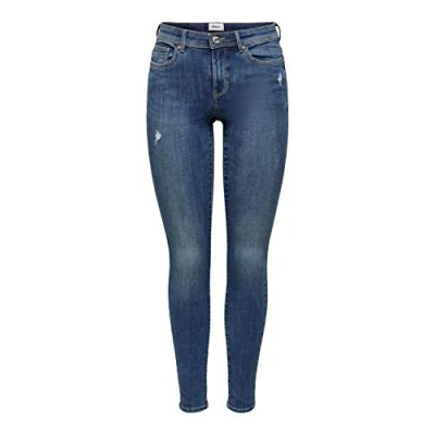 Abbildung von ONLY Damen Jeans Hose OnlWauw Denim Skinny Fit Röhrenjeans Destroyed Look, Farbe:Blau, Jeans/Hosen Neu:M / 32L