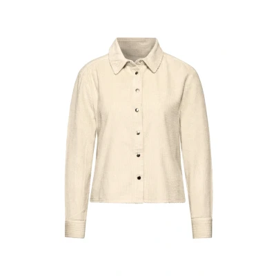 Abbildung von STREET ONE Damen A345322 Cordbluse Mit Knopfleiste, Smooth Sand Beige, 44 EU