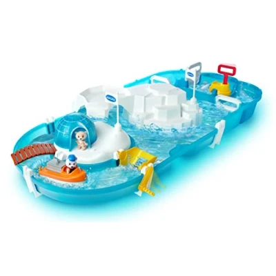Abbildung von AquaPlay Spielzeug Gartenset Polar Wasserbahn mit Eisberg, Stausee und Rampe für