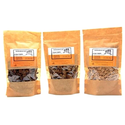 Abbildung von Eichenspäne Set 3 Packungen Eichenholzchips amerikanischer Alterung des Alkohols von Getränken
