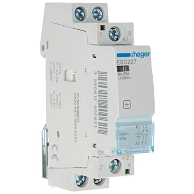 Abbildung von Hager ESC227 Schütz, 25 A, 1 NA + 1NC, 230 V