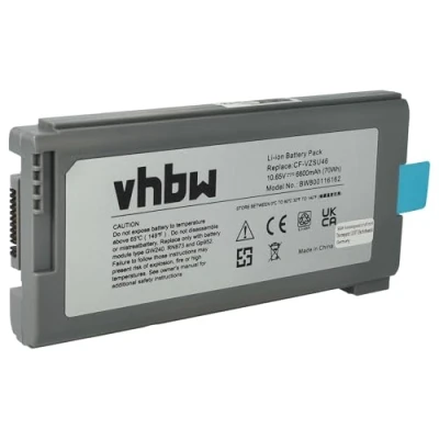 Abbildung von vhbw Akku Ersatz für Panasonic CF VZSU46S, VZSU46U, VZSU71U, VZSU72U Notebook (6600 mAh, 10,65 V, Li Ion)