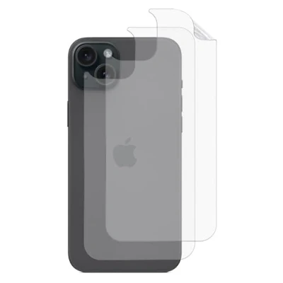 Abbildung von GIOPUEY Rückseite Folie Kompatibel mit iPhone 15, Hochwertige Materialien TPU Matte Textur 15 Schutzfolie Translucent [2 Stück]