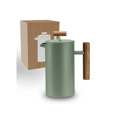 Abbildung von Lambda Coffee® Thermo French Press Edelstahl I 600ml 3 Tassen Größen erhältlich Kaffeebereiter aus Doppelwandig: Hält lange Warm Kaffeezubereiter Kaffeepresse