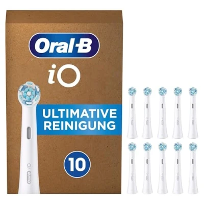 Abbildung von Oral B iO ultimative Reinigung Aufsteckbürsten für elektrische Zahnbürste, 10 Stück, Zahnreinigung, Zahnbürstenaufsatz Zahnbürsten, briefkastenfähige Verpackung