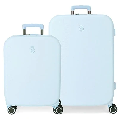 Abbildung von Enso Annie Green Kofferset 55/70 cm starres ABS integrierter TSA Verschluss 116L 7,54kg 4 Doppelrollen Handgepäck