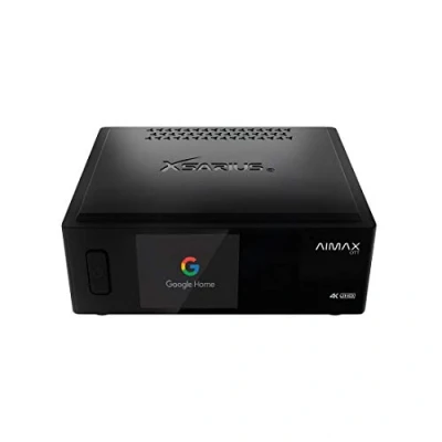 Abbildung von Xsarius AIMAX OTT BT 4K UHD Android 8.0 TV IP Mediaplayer H.265 HEVC, 16GB Flash, 2GB DDR4, Bluetooth Fernbedienung, 2.4/5GHz Dual WLAN, 1.77&quot; TFT LCD, Google Play, Premium TV, Schwarz