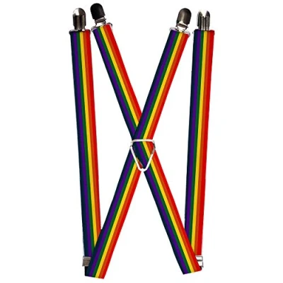 Abbildung von Buckle Down Herren Suspender Rainbow Hosentrger, Mehrfarbig, Einheitsgröße