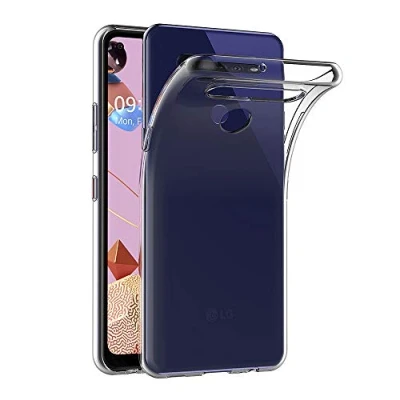 Abbildung von AICEK Hülle Compatible für LG K51S Transparent Silikon Schutzhülle Case Clear Durchsichtige TPU Bumper Handyhülle (6,55 Zoll)