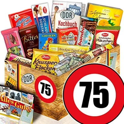 Abbildung von Geschenkidee zum 75. / Geschenke 75 Geburtstag Mann/DDR Schoko Box