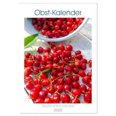 Abbildung von Obst Kalender GESUND DURCH DAS JAHR (Wandkalender 2025 DIN A2 hoch), CALVENDO Monatskalender
