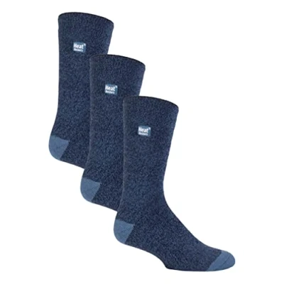 Abbildung von HEAT HOLDERS Lite Herren 3er Pack Thermosocken für Winter Socken mit Innenfleece (39 45, Blau)