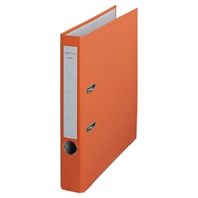 Abbildung von Centra Standard Ordner (grauappe RC, mit PP Folie kaschiert, A4, 5,2 cm Rückenbreite, Chromos) orange, 25 Stück