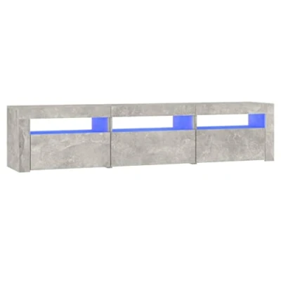 Abbildung von vidaXL TV Schrank mit LED Leuchten Lowboard Möbel Tisch Board Sideboard Fernsehtisch Fernsehschrank HiFi Betongrau 180x35x40cm