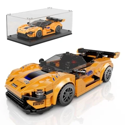 Abbildung von Mould King 27064 Technik Drift Auto Klemmbausteine Rennwagen Bausteine Modell Bausatz 720S GT3 mit Acryl Display Box Geschenk für Erwachsene und Jugendliche(382 Teile)