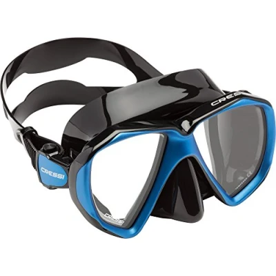 Abbildung von Cressi Unisex Erwachsene Liberty Duo Tauchmasken, Schwarz/Blau, Uni