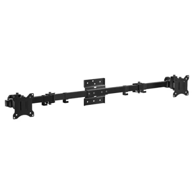 Abbildung von WALI Monitor Wandhalterung für 17 bis 38 Zoll Bildschirme, Halterung 2 Monitore Schwenkbare, Neigbare, Ultrawide Monitorarm, VESA 75x75/100x100, (012ARM 38), Schwarz