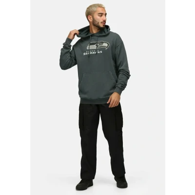 Abbildung von Re:Covered Chrome Seattle Seahawks Washed Kapuzenpullover, Herren, Größe: XXL, Black