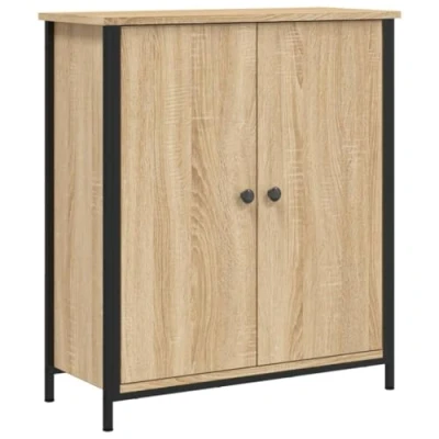 Abbildung von vidaXL Sideboard, Kommode mit viel Stauraum, Highboard Wohnzimmerschrank verstellbaren Beinen, Schrank Anrichte Beistellschrank, Sonoma Eiche Holzwerkstoff