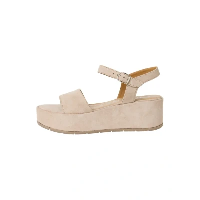 Abbildung von Tamaris Plateausandalette, Damen, Größe: 41, Ivory suede Schuhe