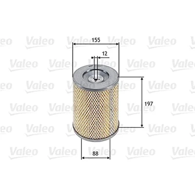 Abbildung von VALEO 585666 Luftfilter 197 155 Filtereinsatz TOYOTA: Land Cruiser Prado 70 SUV, HILUX 5 Pick up, SUV Cabrio