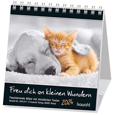 Abbildung von Freu dich an kleinen Wundern 2024: Aufstell Kalender mit christlichen Texten