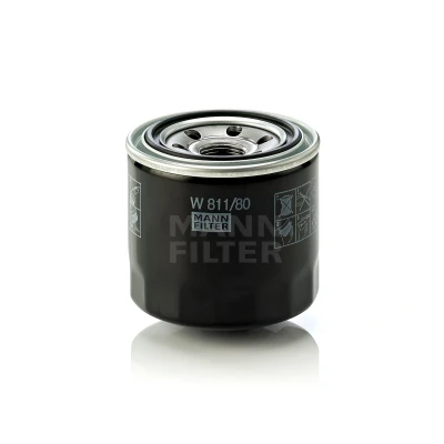 Abbildung von MANN FILTER W 811/80 Ölfilter M 20 X 1.5 mit einem Rücklaufsperrventil Anschraubfilter HYUNDAI: i20 I Schrägheck, Tucson, i30 Schrägheck