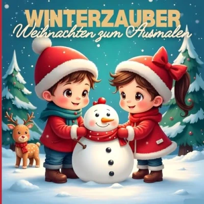 Abbildung von Winterzauber Weihnachten zum Ausmalen: Malbuch für Kinder ab 4 Jahren