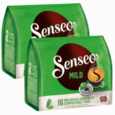 Abbildung von Senseo Kaffeepads Mild, Feiner und Samtweicher Geschmack, Kaffee, neues Design, 2er Pack, 2 x 16 Pads