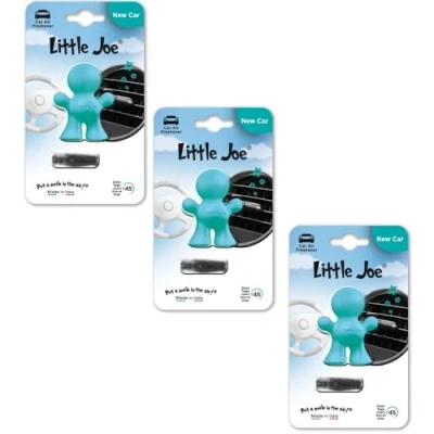 Abbildung von 3er Pack Little Joe Lufterfrischer fürs Auto zur Montage an jedem Lüftungsgitter +/ 45 Tage Frische im (New Car/Türkis)