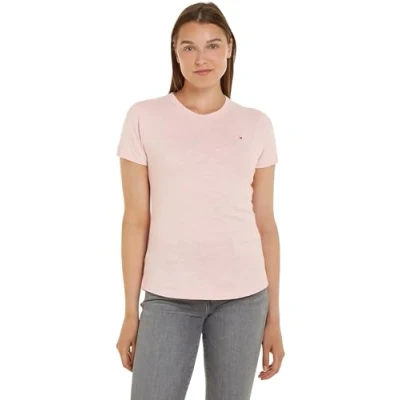 Abbildung von Tommy Hilfiger Rundhalsshirt 1985 SLIM SLUB C NK SS mit Logostickerei