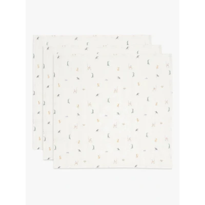 Abbildung von Jollein 535 851 67090 Spucktücher/Mundtücher Musselin 3er Pack Jungle Jambo (70x70cm)