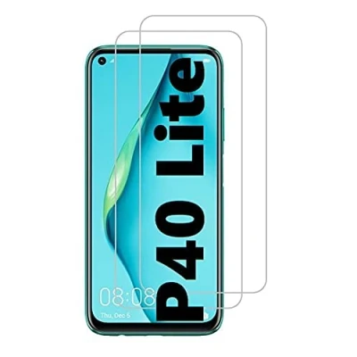 Abbildung von Cracksin Panzerfolie kompatibel mit Huawei P40 Lite [2 Stück] Displayschutzfolie,Schutzfolie [kein Glas] 9H Glas,100% Fingerabdrucksensor Nano Glas