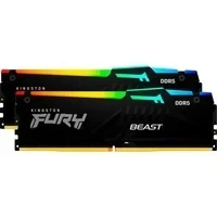 Abbildung von Kingston Fury Beast Schwarz RGB Expo 64GB 6400MT/s DDR5 CL32 DIMM Desktop Gaming Speicher Kit mit 2 KF564C32BBEAK2 64
