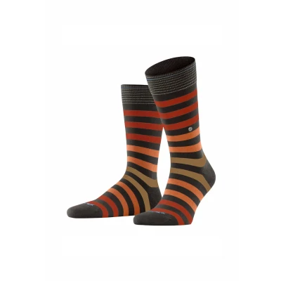 Abbildung von Burlington Streifen Socken, Herren, Größe: 41 46, Dark brown