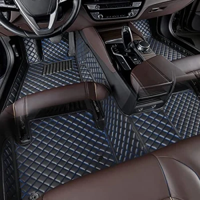 Abbildung von Auto FußMatten Passend für Toyota RAV4 Hybrid 2019 2020 2021 2022 2023 2024 2025, All Inclusive Leder Bodenmatte ZubehöR, wasserdichte rutschfeste Allwetter Fussmatten