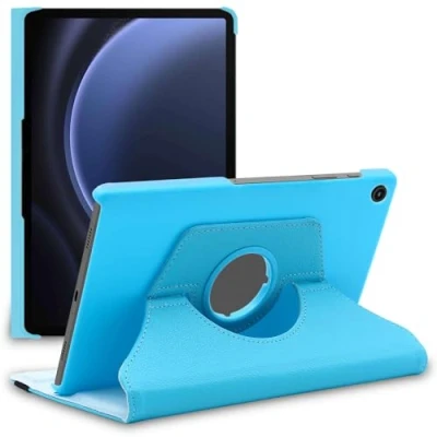 Abbildung von ebestStar Hülle für Samsung Galaxy Tab A9+ SM X210 (2023), Drehbar Schutzhülle, PU Lederhülle, Rotierende Ständer Etui, Rotating Case Cover, Blau