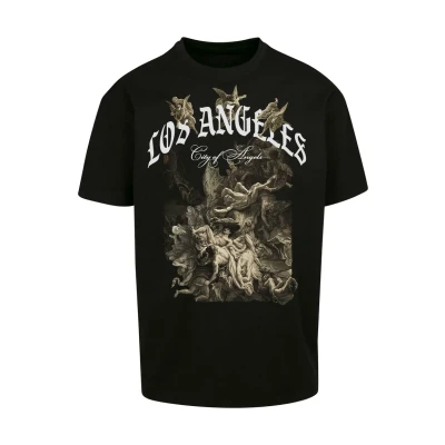Abbildung von Upscale by Mister TEE CITY OF Angels Oversize Tshirt print, Herren, Größe: Large, Black