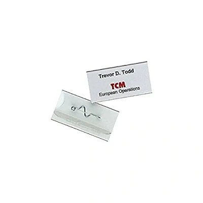 Abbildung von Durable Namensschild, Wellennadel, verdeckte Spitze, transp. Kunststoff, 60 x 30 mm, 10 St, 860619
