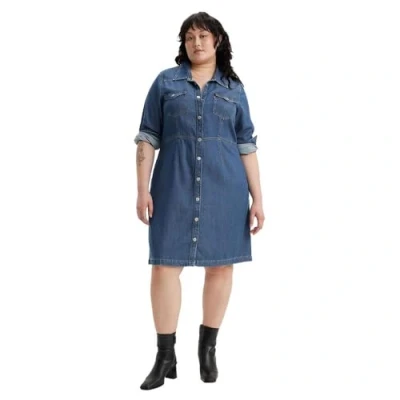 Abbildung von Levi&#039;s Plus Western Dress Jeanskleid, Damen, Größe: 54/56, Square deal