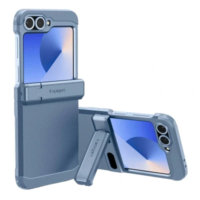 Abbildung von Spigen Tough Armor Pro MagFit Hülle für Samsung Galaxy Z Flip 7 FE und 6, Kompatibel mit MagSafe Sierra Blue