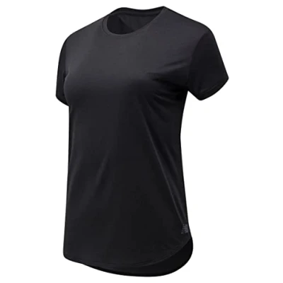 Abbildung von New Balance Damen Sport Core Heather Tee Top, Schwarz meliert, L