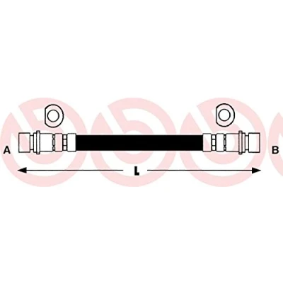Abbildung von BREMBO T 28 012 Bremsschläuche 285 F10X1 HONDA: CR V 1