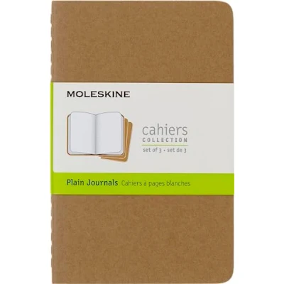 Abbildung von Moleskine Notizheft Cahier P A6 9x14cm VE=3 Stück blanko packpapierbra