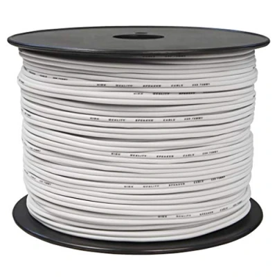 Abbildung von toolcity Lautsprecherkabel (Zwillingslitze) 2x0,75mm² (Boxenkabel/Audiokabel) 100 m Weiß