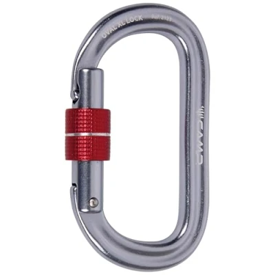 Abbildung von C.A.M.P. Oval XL Lock Polished/Red Karabiner, Poliert/Rot, Einheitsgröße