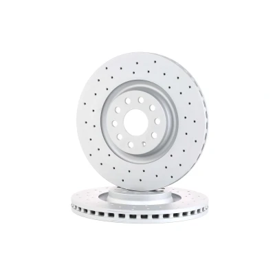Abbildung von ZIMMERMANN SPORT COAT Z 600.3243.52 Bremsscheibe 340 30 10/5 5 112 innenbelüftet, gelocht beschichtet hochgekohlt VOLKSWAGEN: Golf 7 Variant kfzteile,