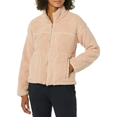 Abbildung von Amazon Essentials Damen Sherpa Jacke, Zartrosa, S