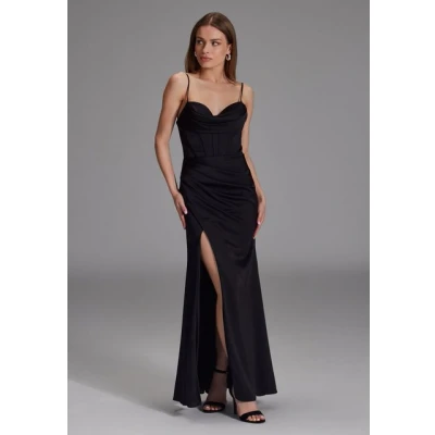 Abbildung von Swing MIT Drapierung UND Beinschlitz Ballkleid, Damen, Größe: 42, Black
